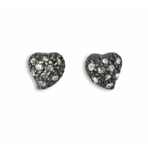Victoria rose heart pave ørepynt