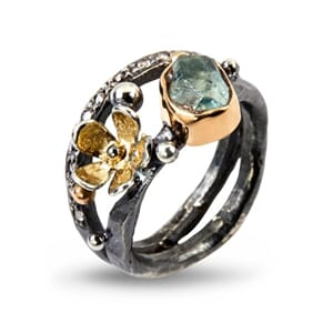 Dubeca Aqua Flower Ring