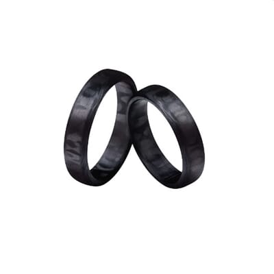 Carbon Ring, flat profil m/ avrundet kanter