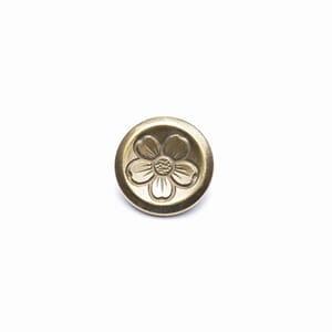 Bunadsknapp Rose messing